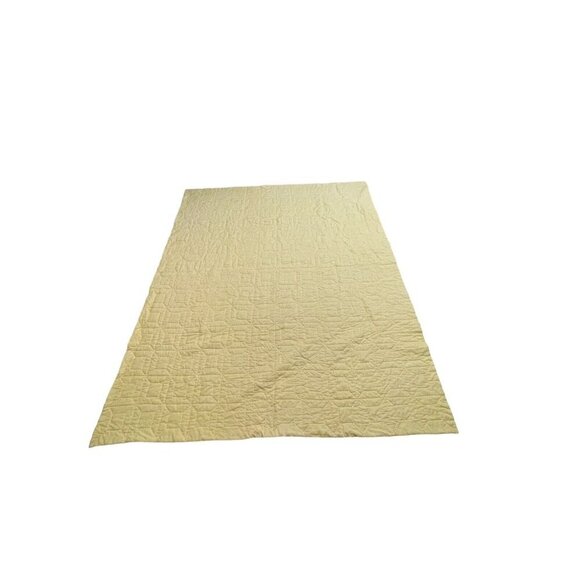 Stunning Sunny Yellow and White handmade Quilted Blanket & Shams Twin / Daybed - Picture 3 of 16